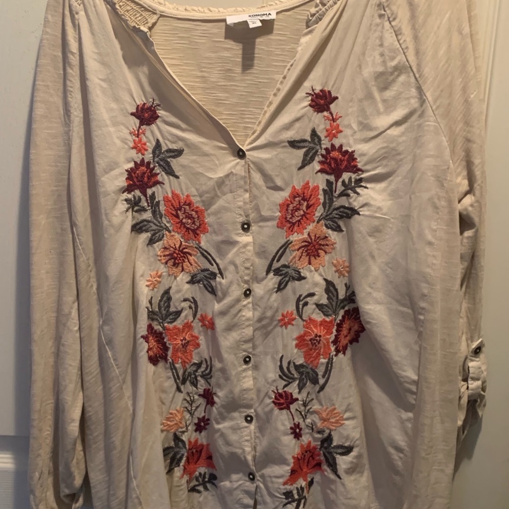 Embroidered top